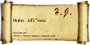 Huhn János névjegykártya